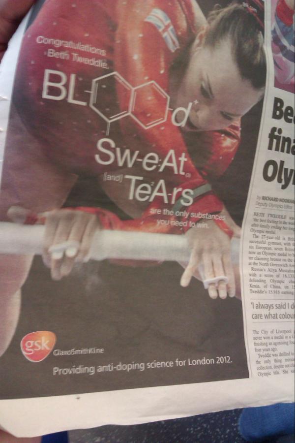 Seconding GSK's congratulations to 100% me ambassador <a href="/bethtweddlenews/">Beth Tweddle</a> in this morning's Metro <a href="/GSK/">GSK</a> #OurGreatestTeam