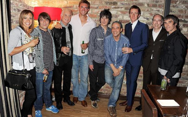Brilliant pic: Jess, Wiggo, Stone Roses, The Clash &amp; Led Zepp party in London. Olympics officially the new rock &amp; roll