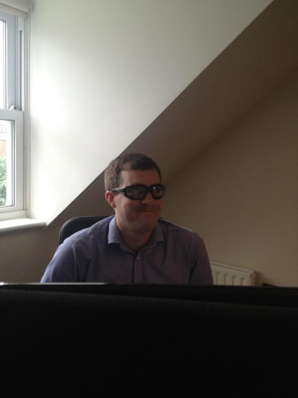 stuartbparish's tweet image. @PeterGriffithss modelling the new office eyewear. #lookinggoooood
