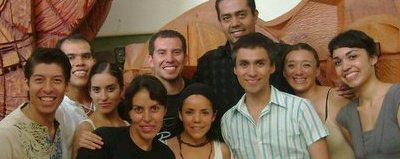 Mis amigos de Colima y Guadalajara, en casa del escultor, coreógrafo y director mexicano Rafael Zamarripa