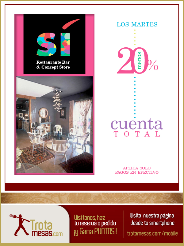 TrotamesasDF's tweet photo. Martes perfecto para ir a pasar el rato a ..:: SÍ ::.. y disfrutar del 20% reservando en http://t.co/zbYHVOGx http://t.co/QejrwrEe