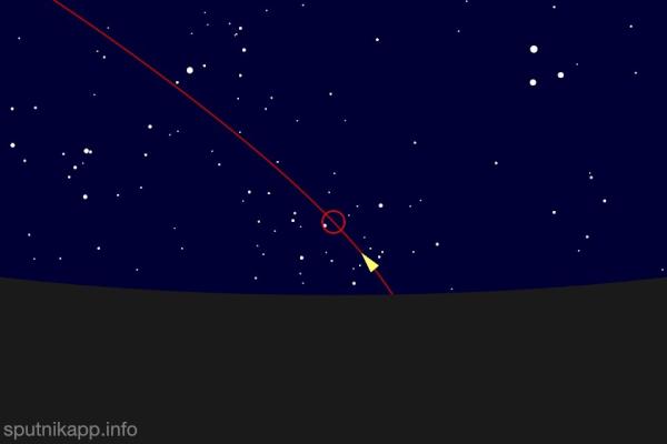 atlchef's tweet photo. Watching ISS on 8/7/12 at 8:59:07 PM, looking south, 10° up! #ISS http://t.co/ZUaYJzsL http://t.co/6k5zAC3N