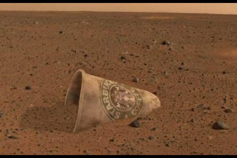 gracewasteface's tweet image. @Starbucks made it to mars. #soadvanced.