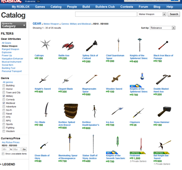 Roblox on X: Sneak peak of the new ROBLOX Catalog, via Engineer @aleverns.  More information coming soon.  / X