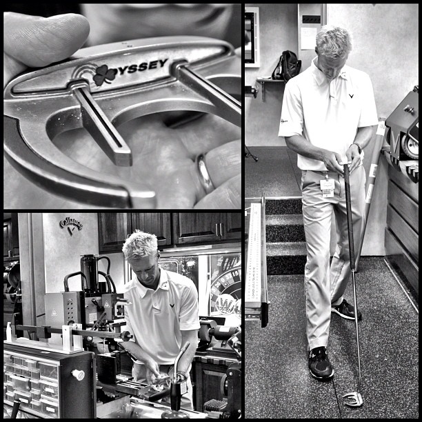 odysseygolf's tweet image. Tour Rep Johnny Thompson working some #PutterMagic today when last year's #PGAChamp winning putter head snapped off.