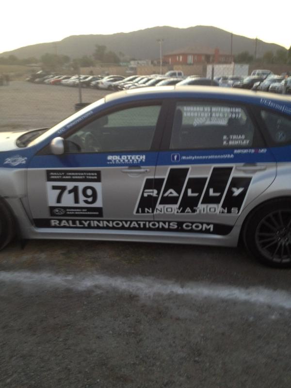 AdamsDrift's tweet photo. #Subaruvsmitsubishi #shootout @rallyinnovations @AdamsDrift #AWD http://t.co/BV1gp97g