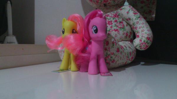 pinkiestache's tweet photo. Fluttershy and Pinkie Pie. Two down, four to go. http://t.co/SptXAmCy