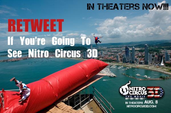 NitroCircus's tweet photo. RETWEET If You're Going To See #NITROCIRCUS3D!!! http://t.co/kLaX6Ewr