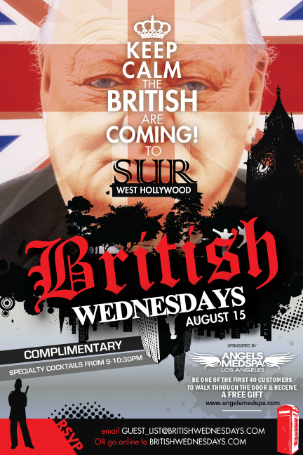 Billy_Snow's tweet image. New Event in LA. " British Wednesdays"
free cocktails from 9 -10:30