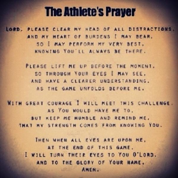 WrProbs's tweet image. The Athletes Prayer! #LoveIt