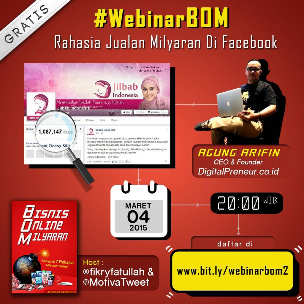 NOBAR #WebinarBOM nya diundur ya teman-temaan :)
yg blm daftr monggo daftar duyuu :) <a href="/YukBisnisCom/">Yukbisnis.com</a>