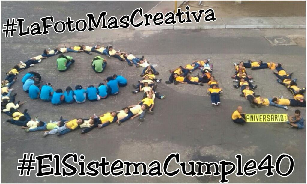 fosjiet's tweet photo. El Kinder Musical de @fosjiet @elsistema @SistemaAnz @SoyFundamusical #LaFotoMasCreativa #ElSistemaCumple40 http://t.co/NP5Eo8ZklP