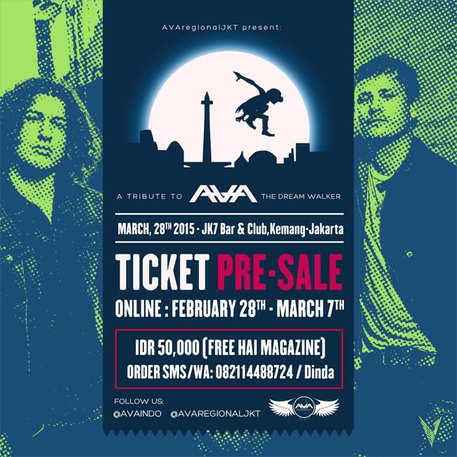 Tiket tribute sudah bisa dibeli online ya. 50 pembeli pertama free Hai Magz dengan cover Tom Delonge <a href="/AVAindo/">AVA Indonesia</a> :)
