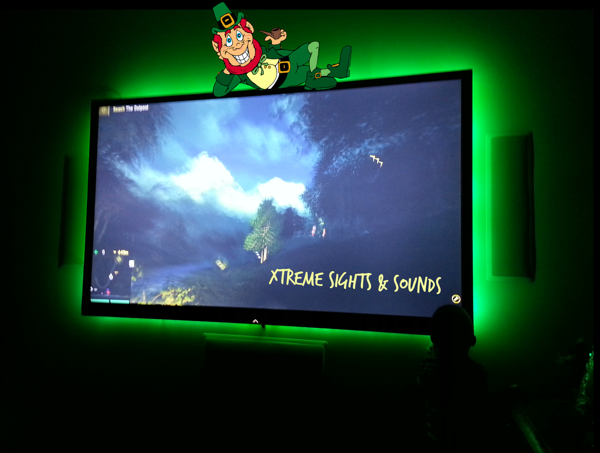 CustomJ0E's tweet photo. Show your Irish Pride! Get multi colored LED lights with your TV Install #nj #free #StPatricksDay #leprechaun #led http://t.co/raCwoD3hM6