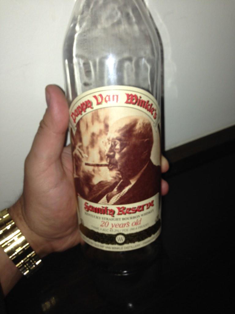 Finish the bottle, keep the bottle. #PappyVanWinkle #Pappy20 #OldEbbitts