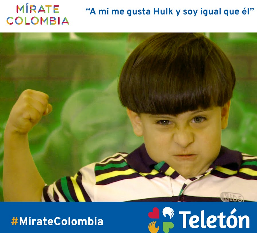 TeletonColombia's tweet photo. ¡Eres el Hulk de todos nuestros corazones Julián! Colombia está contigo. #MirateColombia http://t.co/N9zDeSE7jJ