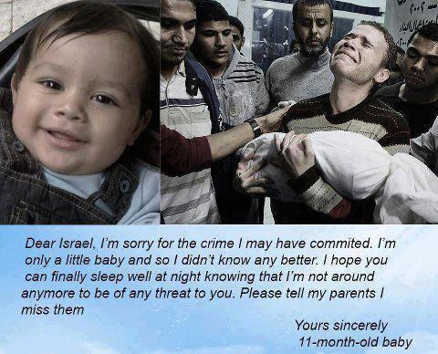 OpGaZa_1's tweet photo. A message 2 #israHell from a baby…  
#BreakGazaSiege @EMPRESS_I @CathyHutton1 @Bea4Palestine @AbbsWinston @iFalasteen http://t.co/50FVrUn91P