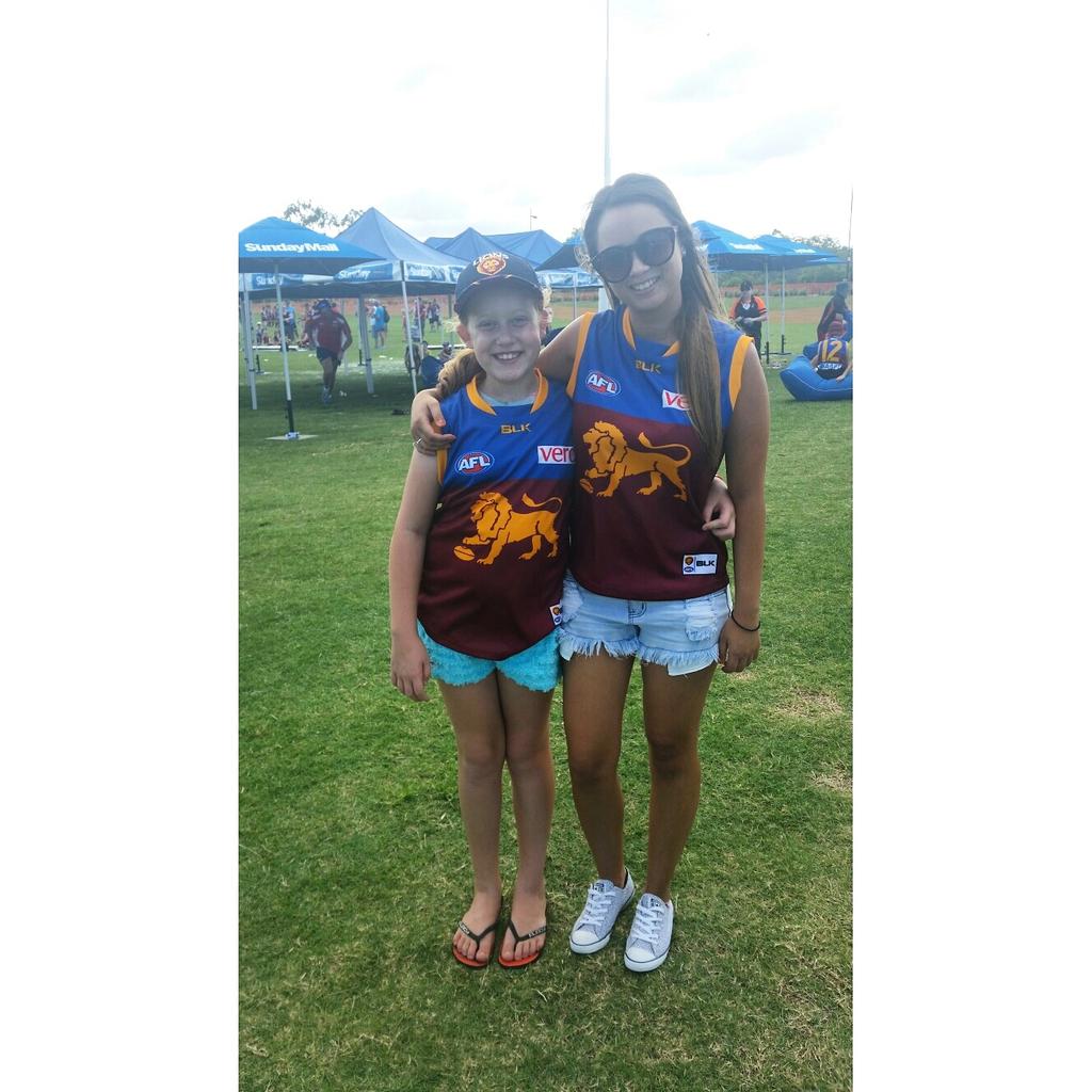 Good day at the footy yesterday, got my niece following the right way! @brisbanelions #PrideInTheJumper