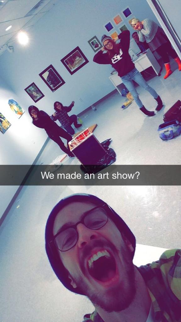 UBSVAO's tweet photo. Thanks to the members who helped us set up our show. Be sure to come see our opening Thursday night! http://t.co/zaZ3igBmEY