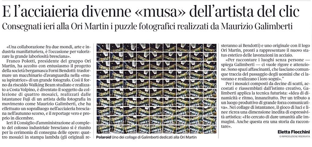 MicheleBendotti's tweet photo. #corriere #mauriziogalimberti #bendotti #orimartin #walkingbeamfurnace http://t.co/rzEqX5d5qK