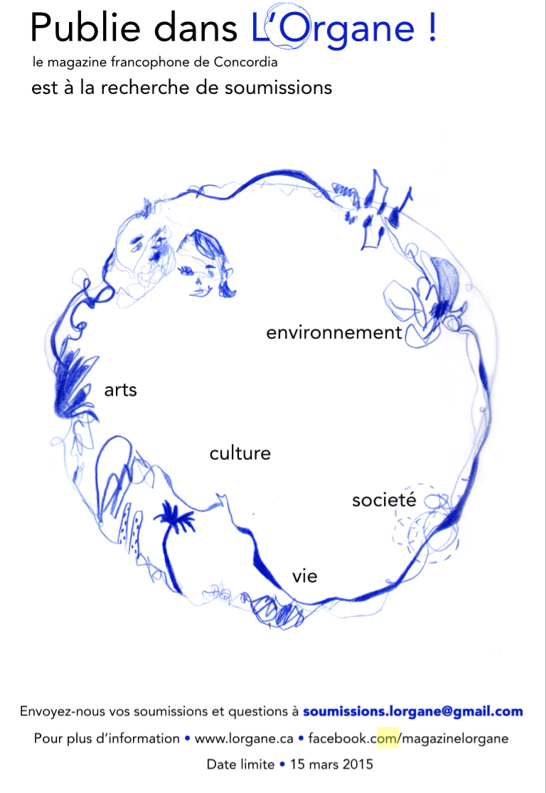 L'Organe revient à la vie à <a href="/Concordia/">Concordia University</a>! La 1ère édition a pour thème "bleu", inspirez vous: lorgane.ca