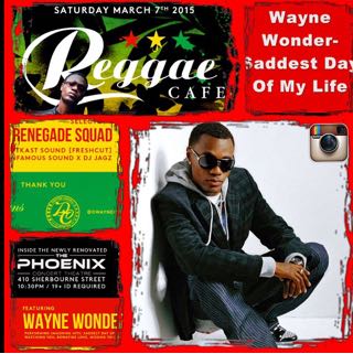 Reggaecafe's tweet photo. Reggae cafe next SAT MARCH 7.....WAYNE WONDER LIVE INSIDE THE PHOENIX ...ITS GOING TO BE CRAZY http://t.co/CJRWCwvOyp