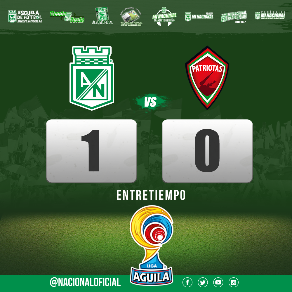 nacionaloficial's tweet photo. Con victoria parcial para Nacional finaliza el primer tiempo. #MiNacionalenvivo http://t.co/EMAmXZ9nrq