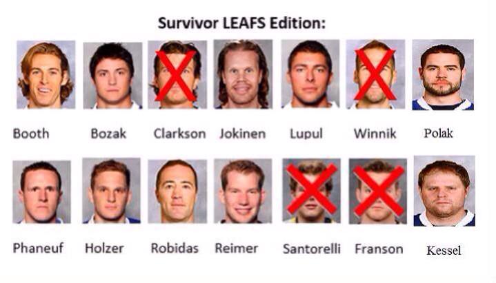 blueandwhite93's tweet photo. Tune in Monday to see who is the next #Leafs player to be sent off the island on an all new #LeafsSurvivor http://t.co/z7CpDbWVsf