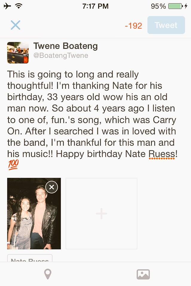 Wow so this is it! Happy Bday Nate Ruess! 