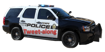 TempePolice's tweet photo. Tweet-along? Fri 6-9pm &amp; Sat 9pm-1am Follow @TempePolice for a glimpse of calls we take during a regular shift! http://t.co/amszA3zPtJ