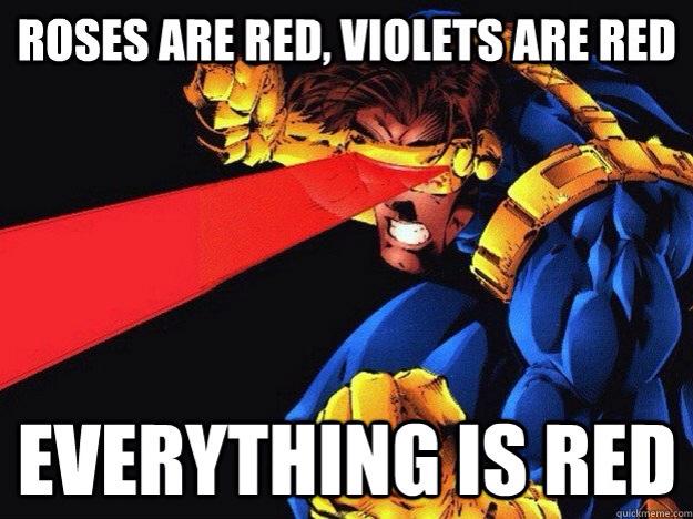 Everybody is arguing if it's blue &amp; black/white &amp; gold and Scott is just like <a href="/SuperheroFeed/">SuperheroFeed</a>