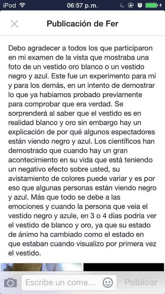 Será esta una explicación para el dilema del color del vestido: azul-negro=molesto y blanco-dorado= tranquilo? | Diario DiaaDia | Scoopnest Será esta una explicación para el dilema del color del vestido: azul-negro=molesto y blanco-dorado= tranquilo? | Diario DiaaDia | Scoopnest