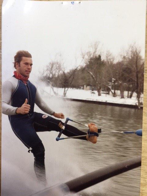 Back in our day we skied #barefoot! In the snow! #tbt Lake Austin c1983