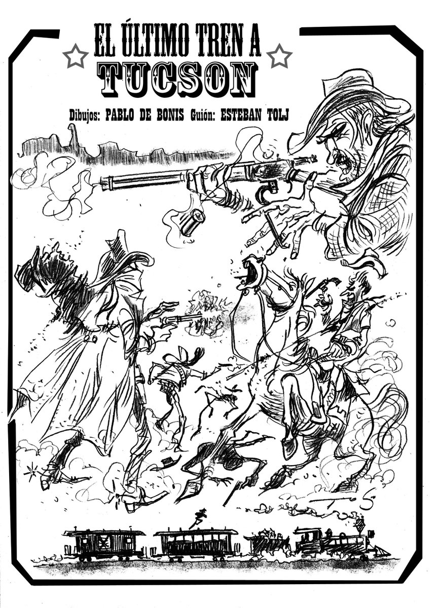 Portada de "El último tren a Tucson", de Pablo de Bonis y Esteban Tolj, disponible YA en Quimera #02: