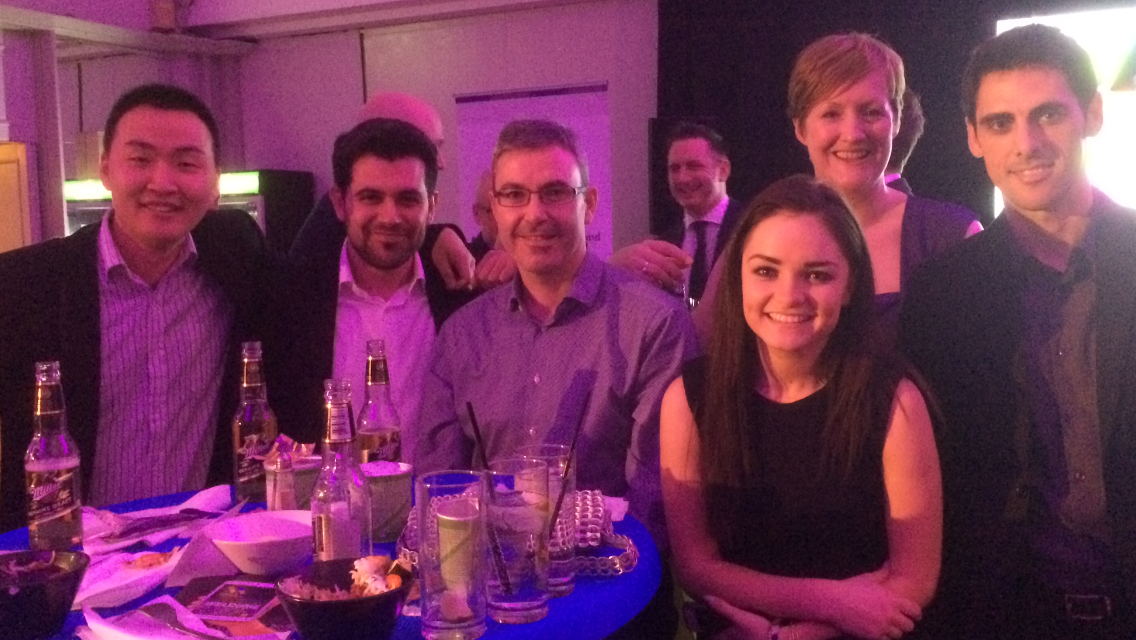 pucamob's tweet photo. Thanks to @AlchemyEvents for a great night and great food! @colmoregan was a hoot! #winningfeeling #MMA15 http://t.co/6HTOu7WtIv
