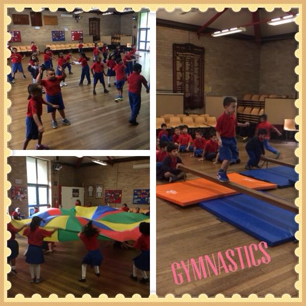 #teamteaching 1R &amp; 1H doing gymnastics at <a href="/anps/">ana maria puerta</a> hall using parachutes, mats and balancing beams. So much excitement!