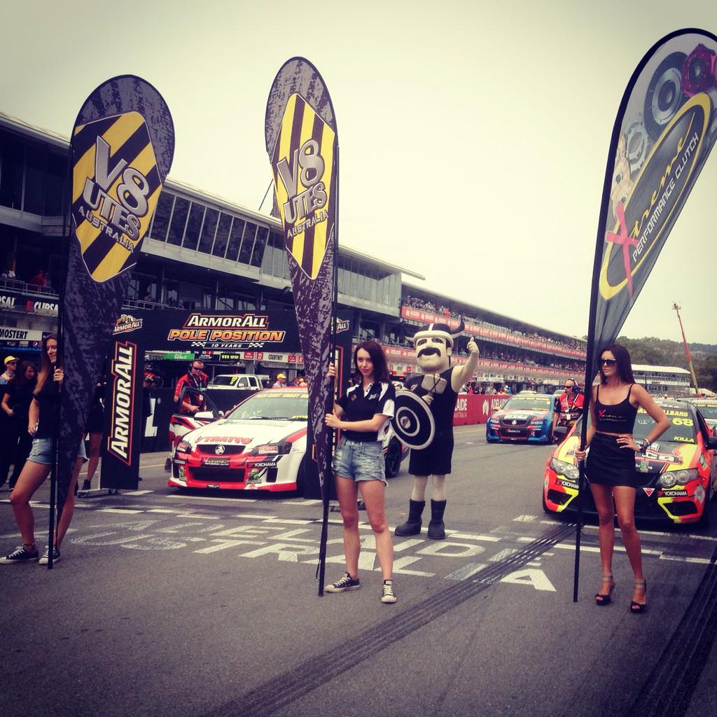 v8superutes's tweet image. Shot of the grid in Race 1 with Rhys McNally on @ARMORALLAusNZ Pole. #v8utes #clipsal500