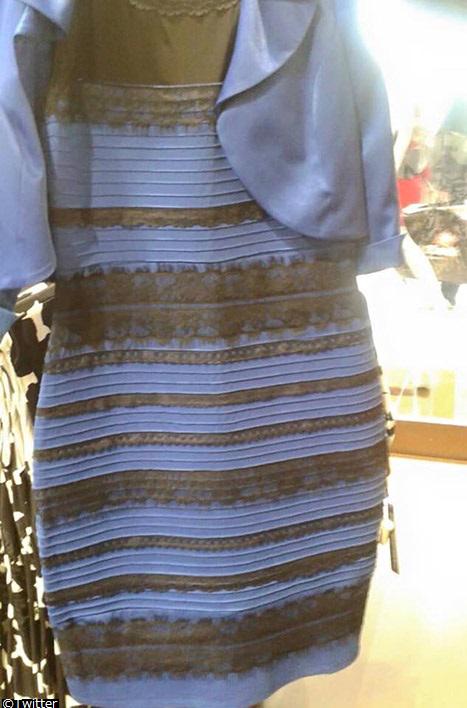 このドレス、「白×金」と「青×黒」のどちらに見える？人によって答えが変わり、今、世界中で大論争になっている。セレブも興味深々で、テイラー・スウィフトやジャスティン・ビーバーは青×黒、ジュリアン・ムーアやサラ・ハイランドは白×金と回答。