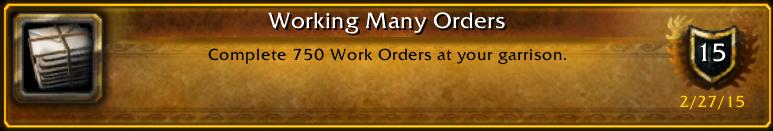 I just earned the [Working Many Orders] Achievement! #Warcraft