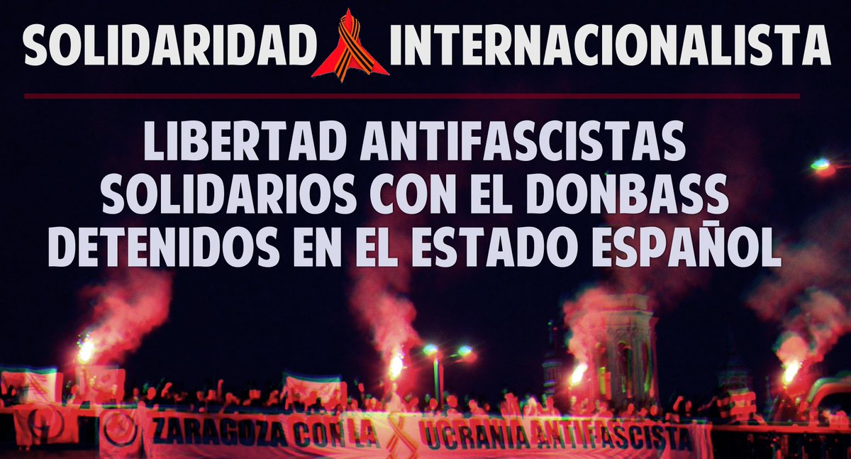 BREGARzgz's tweet photo. Desde Zaragoza todo nuestro apoyo 
¡Estamos con vosotros!
¡Ser internacionalista no es un delito!  #SaveDonbassPeople http://t.co/B8Es1TUoVw