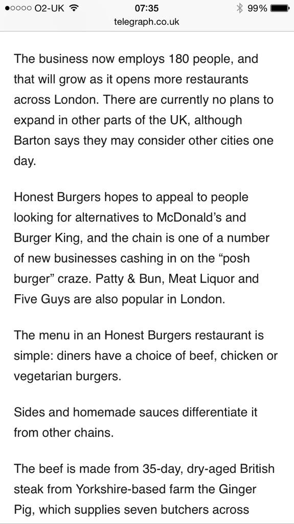 nicholaejohnson's tweet photo. @honestburgers @Honest_Crust 'Trademark Tom' says no plans o/s Ldn..what the hell let's stamp out other independents http://t.co/wMhDbvjhuC