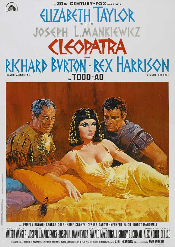 Happy Birthday to Elizabeth Taylor, born in 1932.She played an iconic Cleopatra in 1962 alongside Richard Burton 