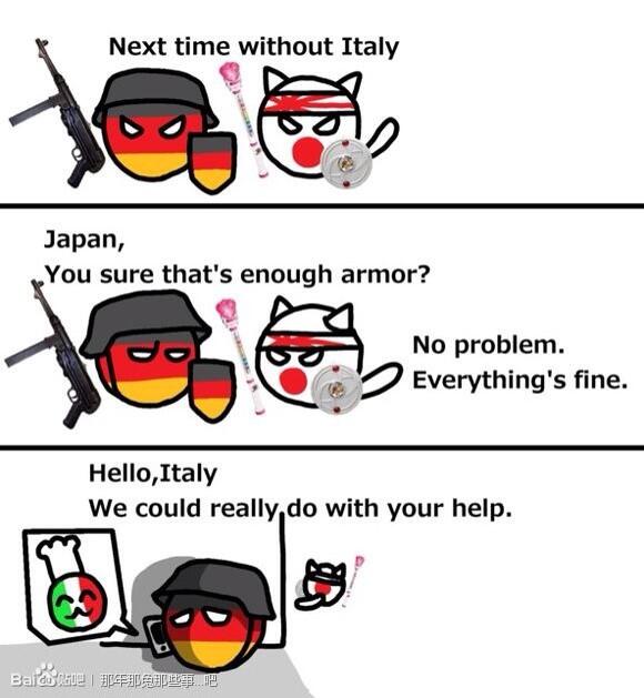 世界の国民性bot در توییتر 日本 ドイツ 次はイタリア抜きでやろうぜ ドイツ 日本 そんな装備で大丈夫か 日本 大丈夫です 問題ありません ドイツ おい イタリア 今すぐこっちに来て助けてくれないか Http T Co Ipw44artxo 世界の国民性bot در توییتر 日本 ドイツ 次はイタリア抜きでやろうぜ ドイツ 日本 そんな装備で大丈夫か 日本 大丈夫です 問題ありません ドイツ おい イタリア 今すぐこっちに来て助けてくれないか Http T Co Ipw44artxo