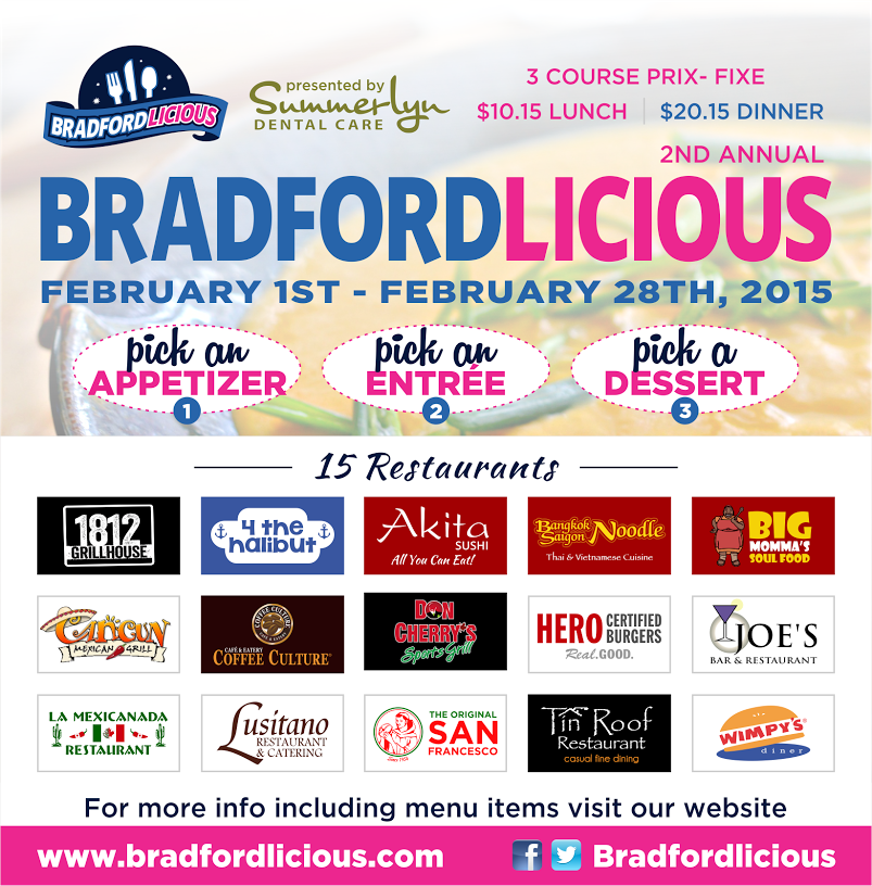 Last 2 Days of #Bradfordlicious. What restaurant will U be visiting with friends or family? <a href="/NeedhamPromo/">Ashleigh Eldridge</a> <a href="/LadyMeave/">Meave M.</a>