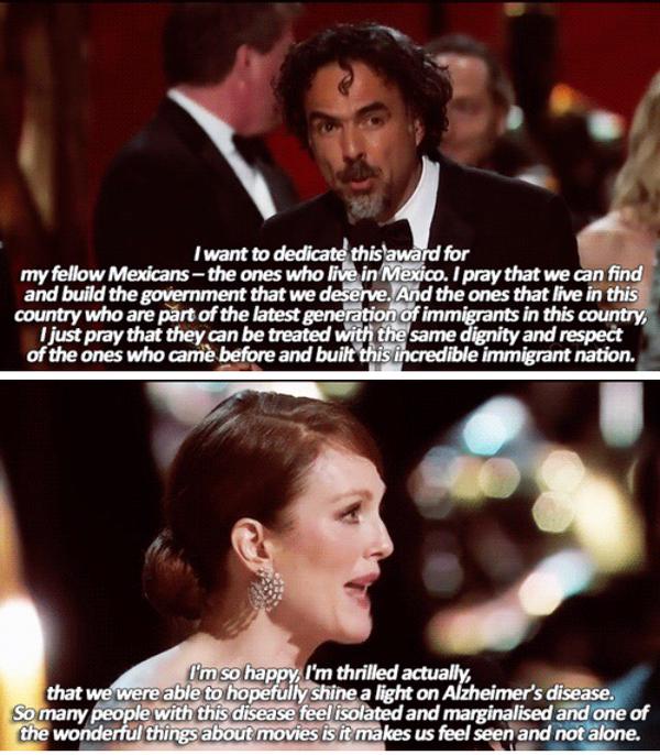 MOVIEMEMORlES's tweet photo. Best speeches Oscars 2015 👌🙌💯 http://t.co/ZQAulWlmrR