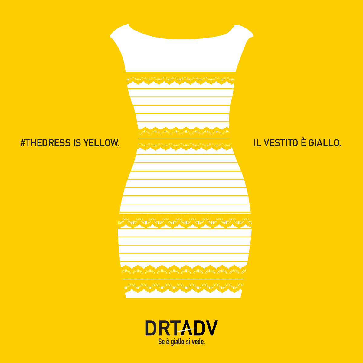 drtadv's tweet photo. Il vestito è giallo. #TheDress is yellow.
#DressGate http://t.co/bXC3W0WaEX