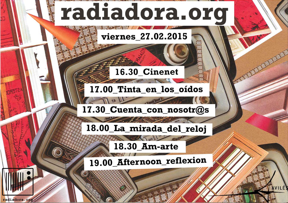 Recordad que esta tarde emitimosa partir de las 16.30.
Hasta ahora!