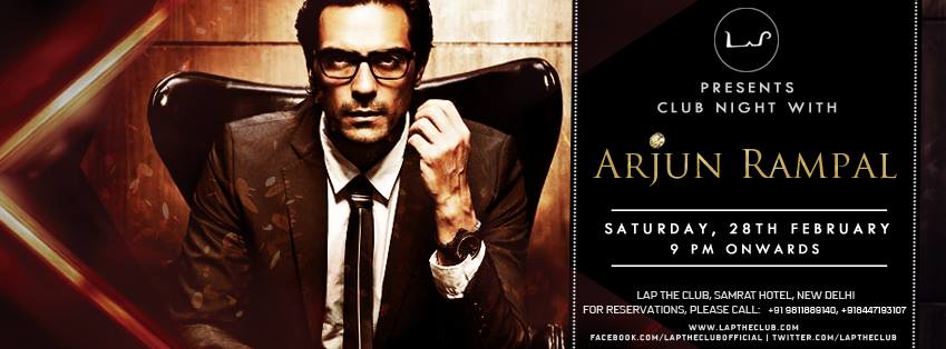 Grab ur chance for a star studded #ClubNight with Mr. Arjun Rampal this 28th Feb.
Call 9811889140 or 8447193107.