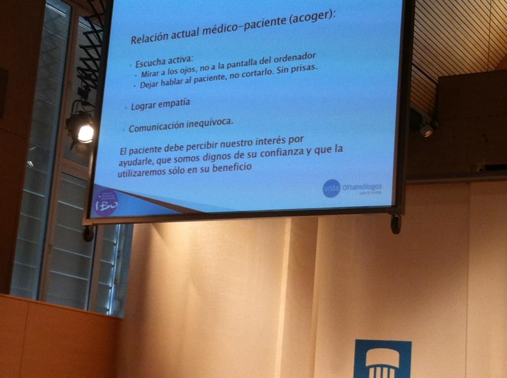 grupo_vista's tweet image. Dr. Jorge Satorre @ibomallorca "el paciente tiene q percibir nuestro interés por ayudarle" #conVISTAalFuturo #vista2