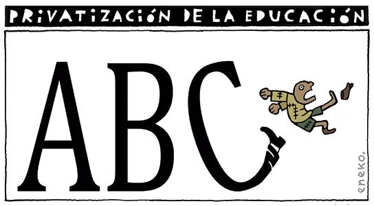PODEMOS's tweet photo. ¡Buenos días! esta viñeta de eneko resume en gran medida lo que supone para la universidad pública el decreto del 3+2 http://t.co/QExa88jm7G